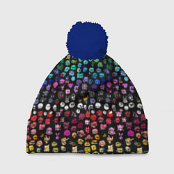 Шапка с помпоном ПЕРСОНАЖИ ИГРЫ FNF, цвет: 3D-тёмно-синий