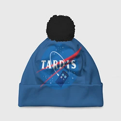 Шапка с помпоном Тардис в космосе, цвет: 3D-черный