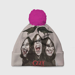 Шапка с помпоном Ozzy Osbourne, цвет: 3D-малиновый