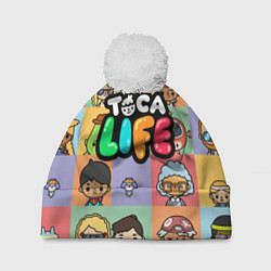 Шапка с помпоном Toca Life: Faces, цвет: 3D-белый