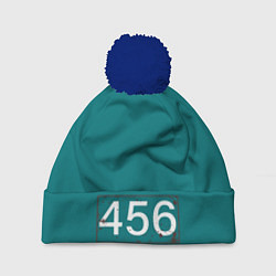 Шапка с помпоном Игра в кальмара шапка 456, цвет: 3D-тёмно-синий