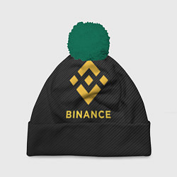 Шапка с помпоном БИНАНС ЛОГО CARBON BINANCE LOGO, цвет: 3D-зеленый