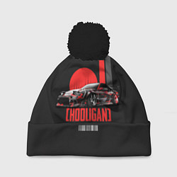 Шапка с помпоном HOOLIGAN HOONIGAN, цвет: 3D-черный