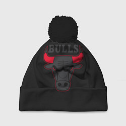 Шапка с помпоном CHICAGO BULLS ЧИКАГО БУЛЛС ЯРОСТЬ БЫКА, цвет: 3D-черный