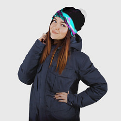 Шапка с помпоном НЕОНОВАЯ ЯПОНИЯ, ВОЛНА, ФУДЗИЯМА NEON JAPAN, цвет: 3D-белый — фото 2