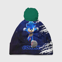 Шапка с помпоном Sonic со скоростью звука, цвет: 3D-зеленый