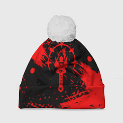 Шапка с помпоном Darkest Dungeon - Темнейшее подземелье, цвет: 3D-белый