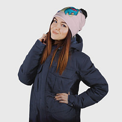 Шапка с помпоном Mr Beast Japan Full Print, цвет: 3D-черный — фото 2