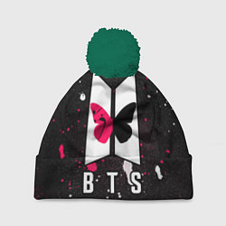 Шапка с помпоном BTS Бабочка, цвет: 3D-зеленый