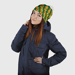 Шапка с помпоном Биткоины Криптовалюта, цвет: 3D-белый — фото 2