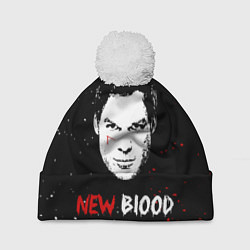 Шапка с помпоном Декстер Новая Кровь Dexter New Blood, цвет: 3D-белый