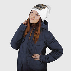 Шапка с помпоном Лучший Охотник!, цвет: 3D-белый — фото 2