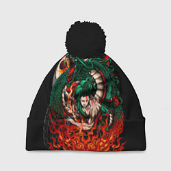 Шапка с помпоном Зоро Ророноа Самурай One piece Ван пис, цвет: 3D-черный