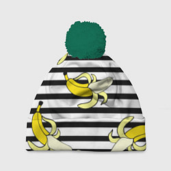 Шапка c помпоном Banana pattern Summer