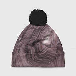 Шапка с помпоном Не перемешанные краски abstraction, цвет: 3D-черный