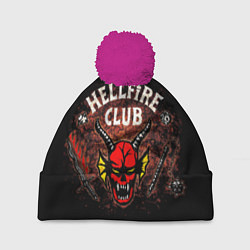 Шапка с помпоном Hellfire club, цвет: 3D-малиновый