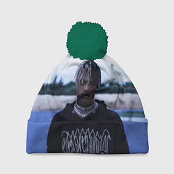 Шапка с помпоном XXXTentacion in a revenge hoodie, цвет: 3D-зеленый