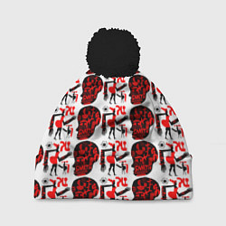 Шапка с помпоном BESSIE SMITH, цвет: 3D-черный