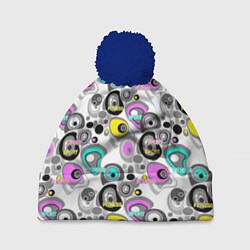 Шапка с помпоном Sport and fitness, цвет: 3D-тёмно-синий