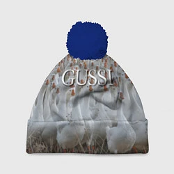 Шапка с помпоном Стая гусей - Gussi, цвет: 3D-тёмно-синий