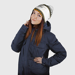 Шапка с помпоном Как кофта из девяностых FIRM, цвет: 3D-белый — фото 2