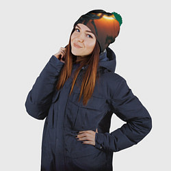 Шапка с помпоном Lara Croft, цвет: 3D-зеленый — фото 2