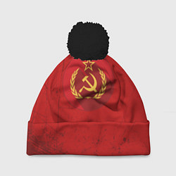 Шапка с помпоном Тень СССР, цвет: 3D-черный
