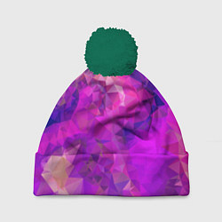 Шапка с помпоном Пурпурный стиль, цвет: 3D-зеленый