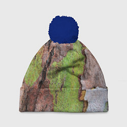 Шапка с помпоном Кора дерева, цвет: 3D-тёмно-синий