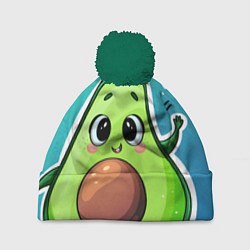 Шапка с помпоном Cute avocado, цвет: 3D-зеленый