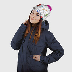 Шапка с помпоном Армения моя Букварь, цвет: 3D-малиновый — фото 2