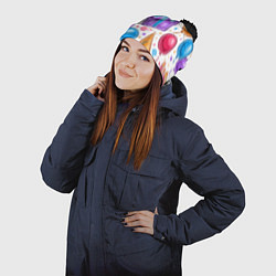 Шапка с помпоном Вечеринка, цвет: 3D-черный — фото 2