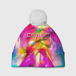 Шапка с помпоном Counter Strike - neon, цвет: 3D-белый