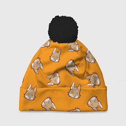 Шапка c помпоном Тибетская лиса-пофигистка