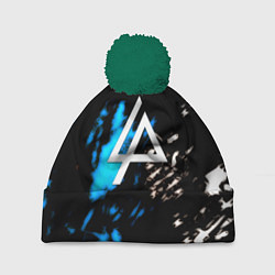 Шапка c помпоном Linkin park холодные краски