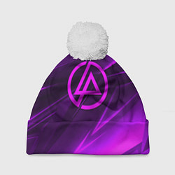 Шапка c помпоном Linkin park neon stripes logo