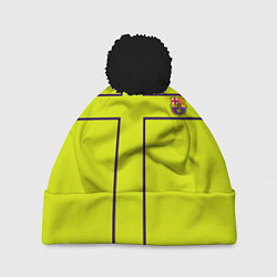 Шапка с помпоном Barcelona fc club sport, цвет: 3D-черный