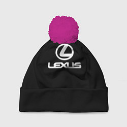 Шапка c помпоном Lexus white logo