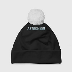 Шапка с помпоном Astroneer logo, цвет: 3D-белый