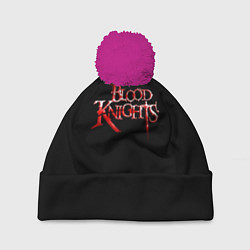 Шапка с помпоном Blood Knights logo rpg, цвет: 3D-малиновый