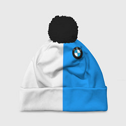 Шапка c помпоном BMW sport blue white