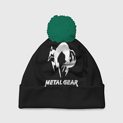 Шапка с помпоном Metal gear logo, цвет: 3D-зеленый