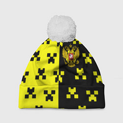 Шапка с помпоном Minecraft Russia, цвет: 3D-белый