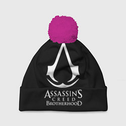 Шапка с помпоном Assassins Creed brotherhood, цвет: 3D-малиновый