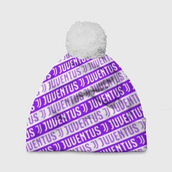 Шапка с помпоном Juventus pattern, цвет: 3D-белый