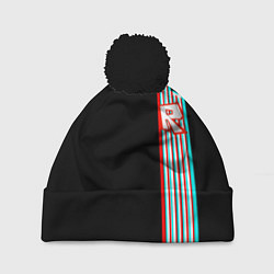 Шапка c помпоном Roblox glitch line