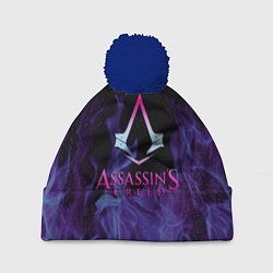 Шапка с помпоном Assassins Creed flame, цвет: 3D-тёмно-синий