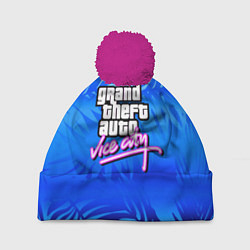 Шапка c помпоном GTA vice city тропики