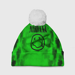 Шапка с помпоном Nirvana x Billie, цвет: 3D-белый