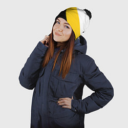 Шапка с помпоном Сокрушу пред ним врагов его большой герб, цвет: 3D-черный — фото 2